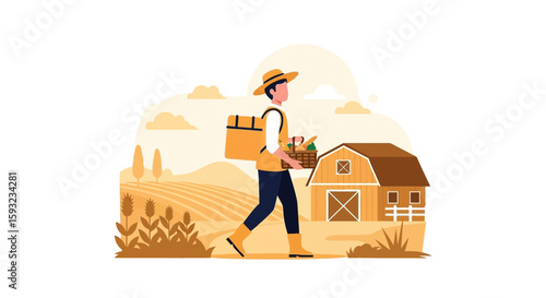 Farmers Market Delivery Service Agricultural Food Distribution at Countryside