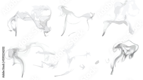 White Smoke Vapor Effect Set Centered
