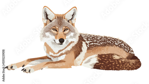 Coyote centered wildlife photography