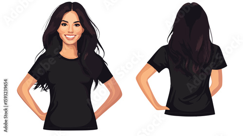 Smiling woman in centered portrait