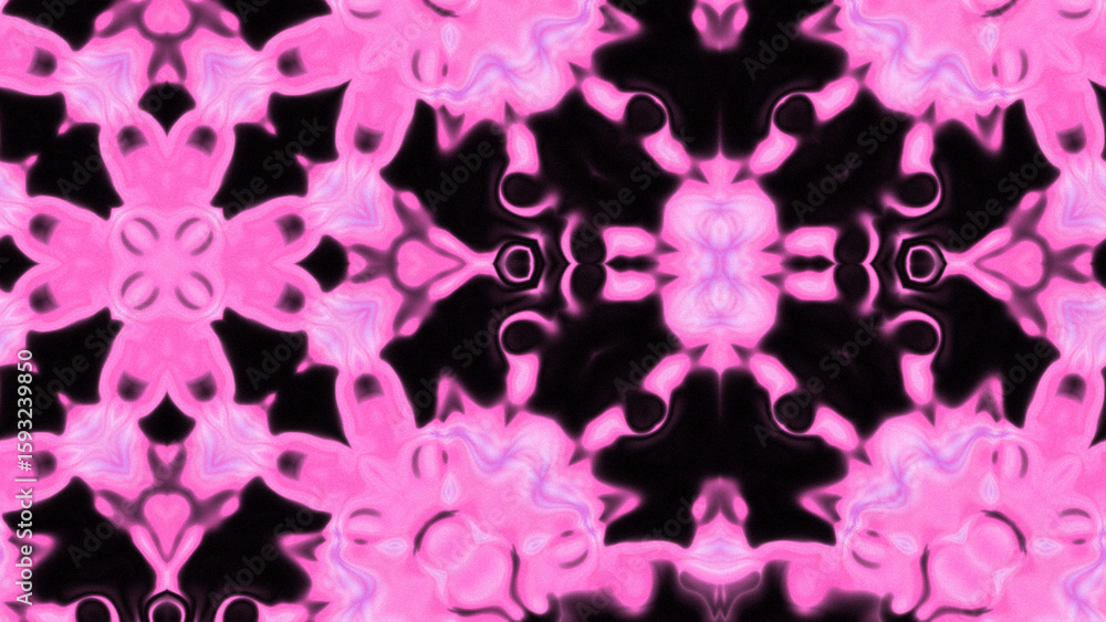 Fototapeta premium Abstract Radiant Burst with Soft Grain Texture, Symmetrical Glow Pattern in Psychedelic Style, Radiating Circular Abstract with Subtle Noise, Kaleidoscopic Starburst with Gradient Flow