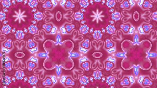 Abstract Radiant Burst with Soft Grain Texture, Symmetrical Glow Pattern in Psychedelic Style, Radiating Circular Abstract with Subtle Noise, Kaleidoscopic Starburst with Gradient Flow