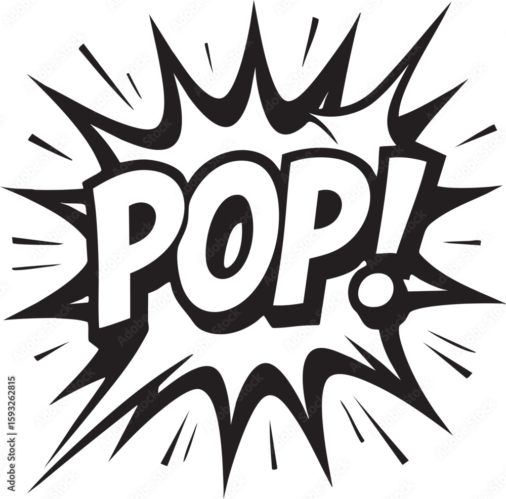 Fototapeta premium Bold Pop Art Explosion Dynamic Vector Graphic with Burst Effect for Creative Design Projects