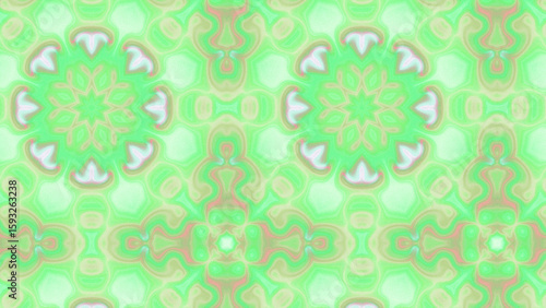 Abstract Radiant Burst with Soft Grain Texture, Symmetrical Glow Pattern in Psychedelic Style, Radiating Circular Abstract with Subtle Noise, Kaleidoscopic Starburst with Gradient Flow