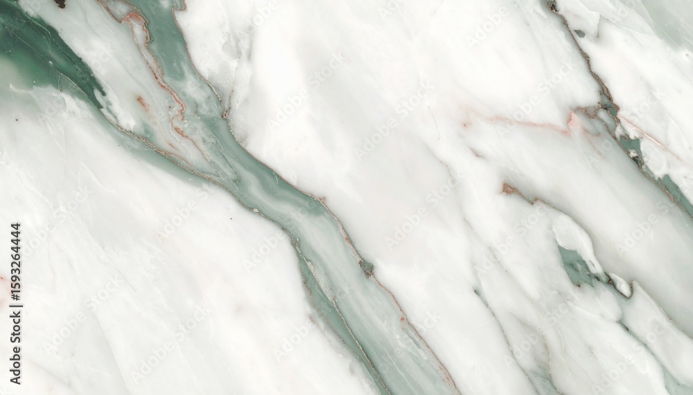 Fototapeta premium Elegant Green and White Marble Texture