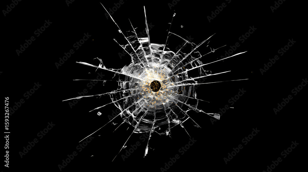 Obraz premium A bullet trace isolated on a transparent background. impact trace. Illustration