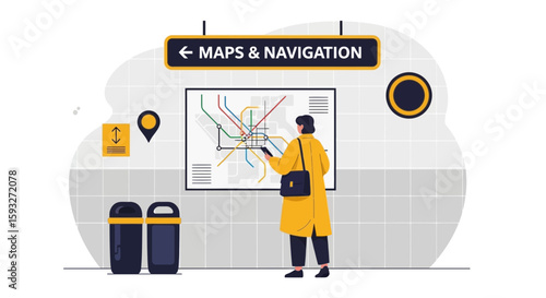 Navigating Public Transport Understanding City Routes at Subway Station