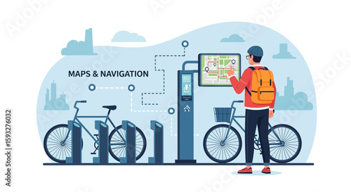 Using Bike Sharing Service And City Maps Application For Navigation And Commuting