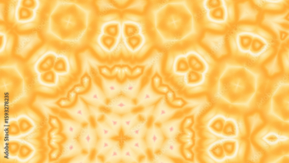 Obraz premium Abstract Radiant Burst with Soft Grain Texture, Symmetrical Glow Pattern in Psychedelic Style, Radiating Circular Abstract with Subtle Noise, Kaleidoscopic Starburst with Gradient Flow