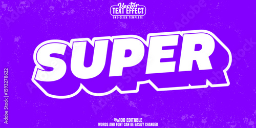 Bold editable text effect, customizable retro and vibrant 3d font style
