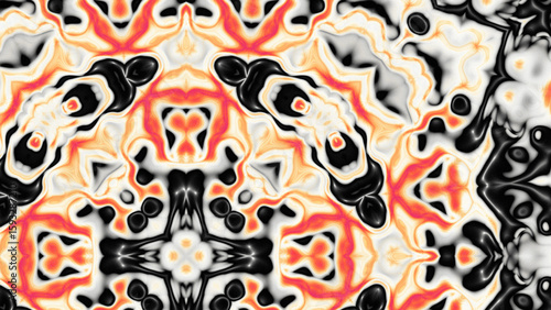 Abstract Radiant Burst with Soft Grain Texture, Symmetrical Glow Pattern in Psychedelic Style, Radiating Circular Abstract with Subtle Noise, Kaleidoscopic Starburst with Gradient Flow