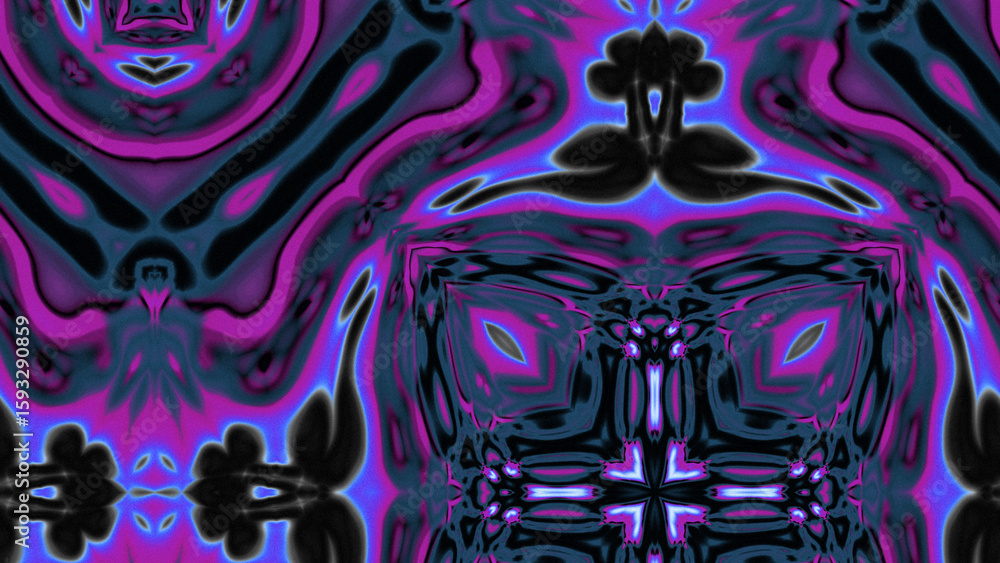 Fototapeta premium Abstract Radiant Burst with Soft Grain Texture, Symmetrical Glow Pattern in Psychedelic Style, Radiating Circular Abstract with Subtle Noise, Kaleidoscopic Starburst with Gradient Flow
