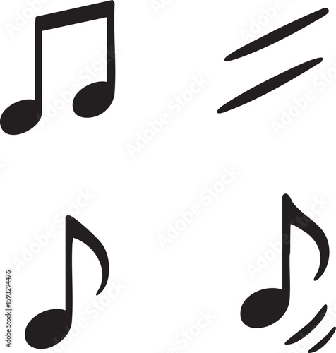 Musical Notes and Lines A Simple Illustration of Sound and Rhythm