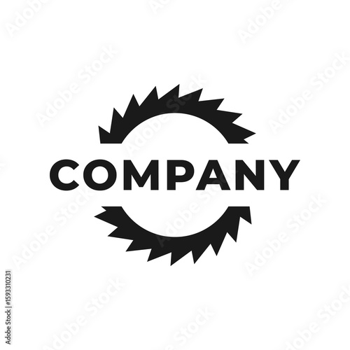 saw blade logo design, symbol, icon, vector, industry, vintage, wood sawing logo, carpentry	