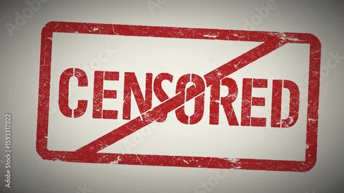 Censored Stamp: The bold declaration CENSORED is stamped across the surface in a striking red, it is powerful message about suppression, control, or restriction.