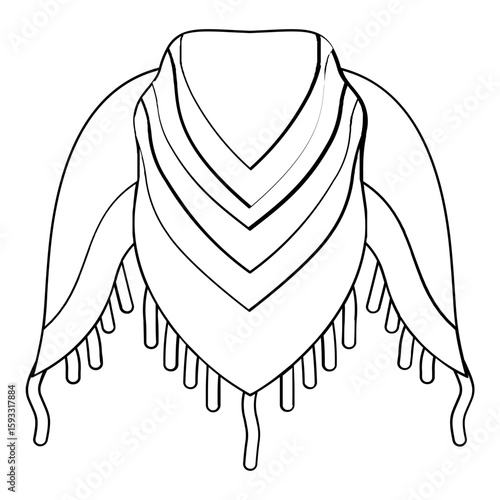 line style Scarf islamic element