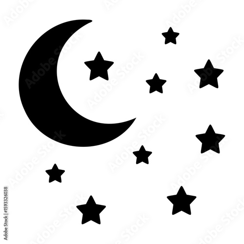 Black moon Night element style