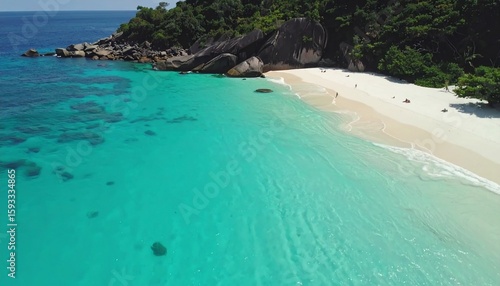 Tropical Beach Paradise: Azure Waters and Pristine Sands