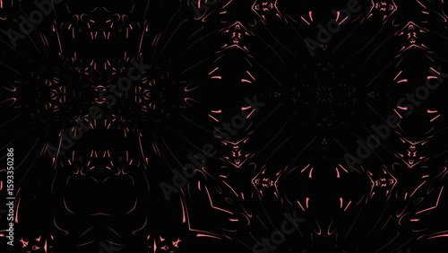 Abstract Radiant Burst with Soft Grain Texture, Symmetrical Glow Pattern in Psychedelic Style, Radiating Circular Abstract with Subtle Noise, Kaleidoscopic Starburst with Gradient Flow