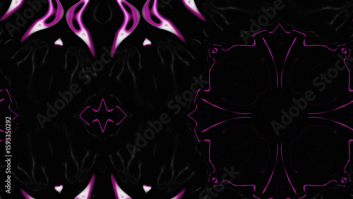 Abstract Radiant Burst with Soft Grain Texture, Symmetrical Glow Pattern in Psychedelic Style, Radiating Circular Abstract with Subtle Noise, Kaleidoscopic Starburst with Gradient Flow