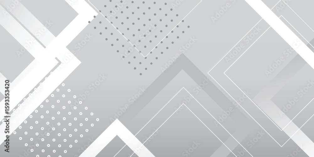 Obraz premium Abstract Gray Geometric Background with Lines and Dots Pattern.