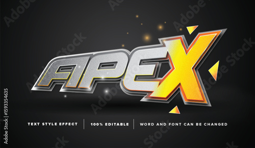 Editable text effect vector graphic of Apex , perfect for movie title, game title, etc.