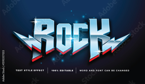 Editable text effect vector graphic of Blue rock , perfect for movie title, game title, poster title etc.