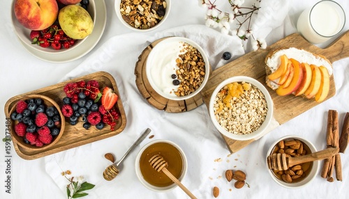 Delicious and Healthy Breakfast Table Setting
