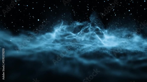 Wallpaper Mural Abstract Blue Cloudy Smoke or Particle Fog in Motion Torontodigital.ca