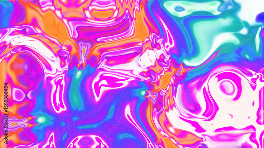 Fototapeta premium Fluid Marble Texture with Organic Flow, Abstract Liquid Pattern with Wavy Structure, Melted Surface Design with Soft Transitions, Psychedelic Swirl Texture with Marble Effect