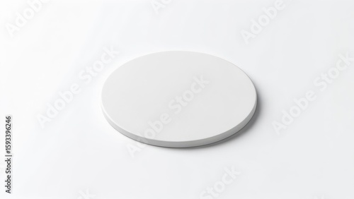 Blank white circular coaster