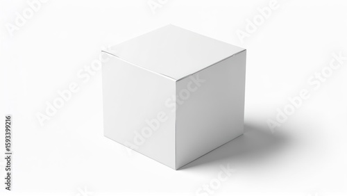 Blank white cube box (1)