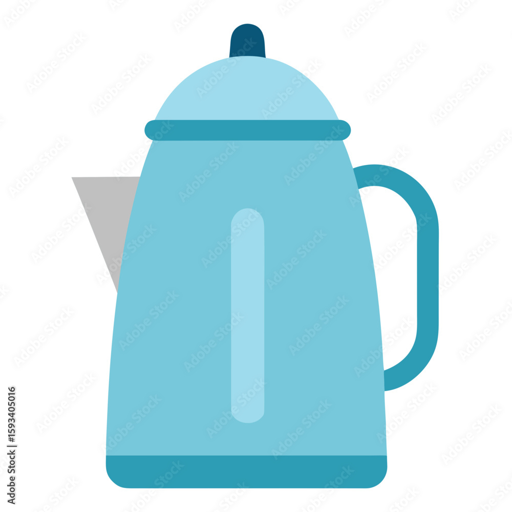 Obraz premium Simple blue kettle icon