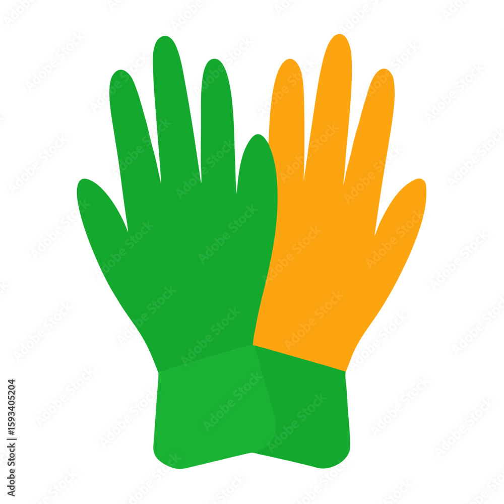 Obraz premium Pair of colorful gardening gloves