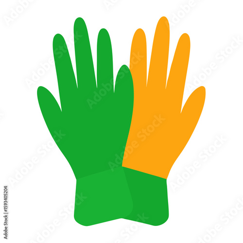 Pair of colorful gardening gloves