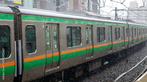 Photography 大雨と電車