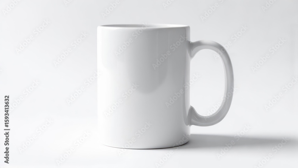 Fototapeta premium Blank white mug on white background