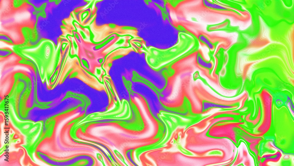Obraz premium Fluid Marble Texture with Organic Flow, Abstract Liquid Pattern with Wavy Structure, Melted Surface Design with Soft Transitions, Psychedelic Swirl Texture with Marble Effect