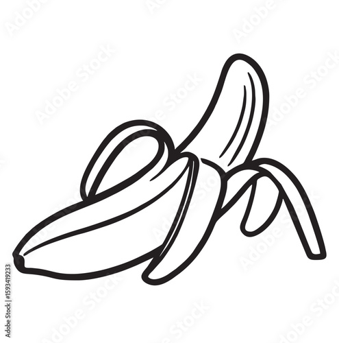 silhouette image of a banana with a transparent background