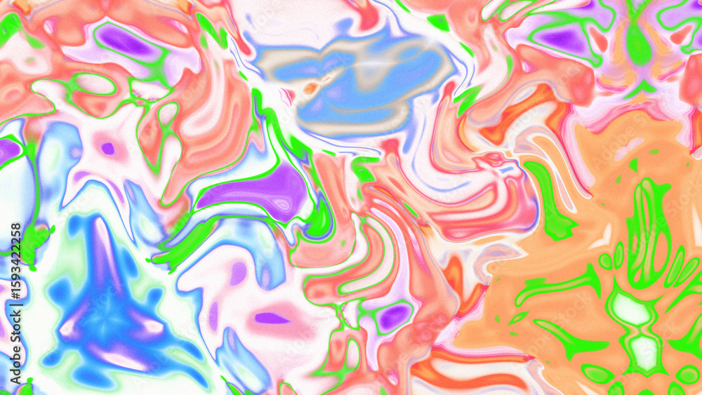 Fototapeta premium Fluid Marble Texture with Organic Flow, Abstract Liquid Pattern with Wavy Structure, Melted Surface Design with Soft Transitions, Psychedelic Swirl Texture with Marble Effect