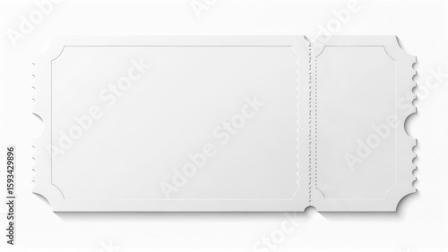 Blank white ticket