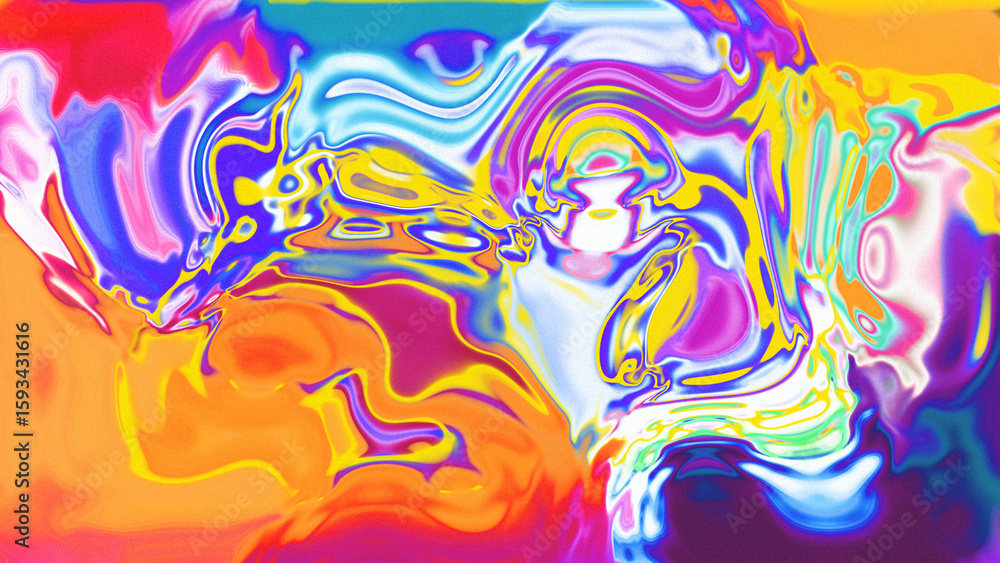 Fototapeta premium Fluid Marble Texture with Organic Flow, Abstract Liquid Pattern with Wavy Structure, Melted Surface Design with Soft Transitions, Psychedelic Swirl Texture with Marble Effect