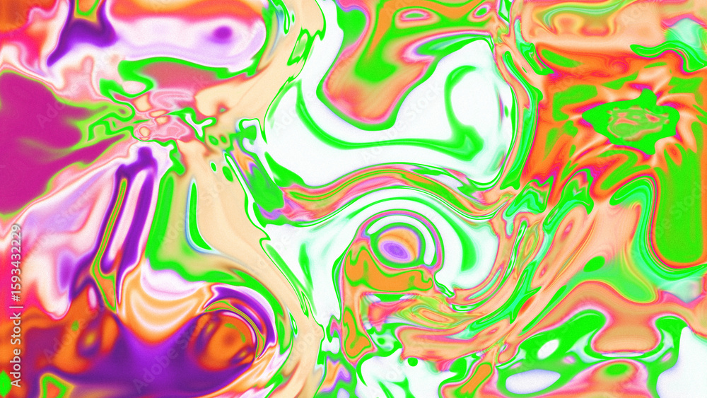 Fototapeta premium Fluid Marble Texture with Organic Flow, Abstract Liquid Pattern with Wavy Structure, Melted Surface Design with Soft Transitions, Psychedelic Swirl Texture with Marble Effect