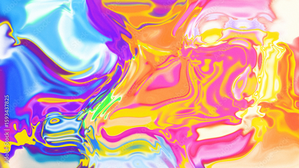 Fototapeta premium Fluid Marble Texture with Organic Flow, Abstract Liquid Pattern with Wavy Structure, Melted Surface Design with Soft Transitions, Psychedelic Swirl Texture with Marble Effect
