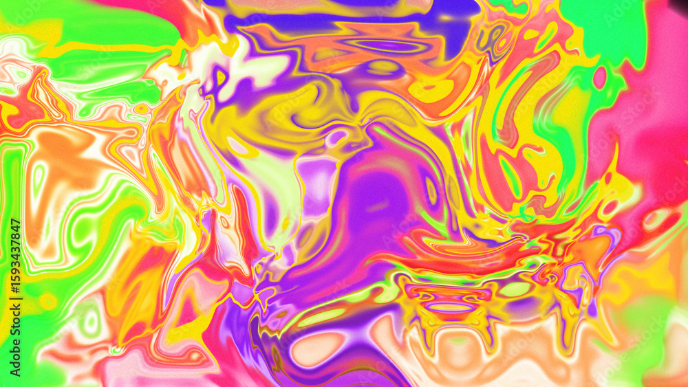 Obraz premium Fluid Marble Texture with Organic Flow, Abstract Liquid Pattern with Wavy Structure, Melted Surface Design with Soft Transitions, Psychedelic Swirl Texture with Marble Effect