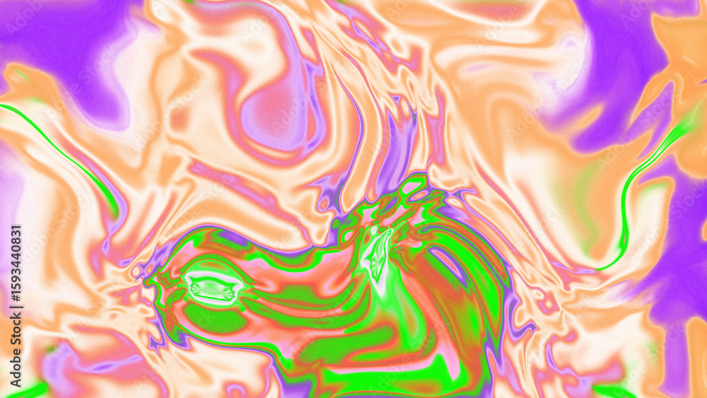 Obraz premium Fluid Marble Texture with Organic Flow, Abstract Liquid Pattern with Wavy Structure, Melted Surface Design with Soft Transitions, Psychedelic Swirl Texture with Marble Effect