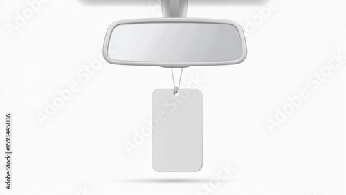 Car rearview mirror with blank air freshener