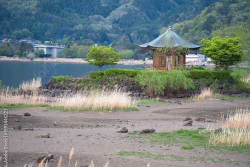 河口湖にある六角堂