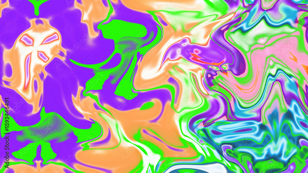 Fototapeta premium Fluid Marble Texture with Organic Flow, Abstract Liquid Pattern with Wavy Structure, Melted Surface Design with Soft Transitions, Psychedelic Swirl Texture with Marble Effect