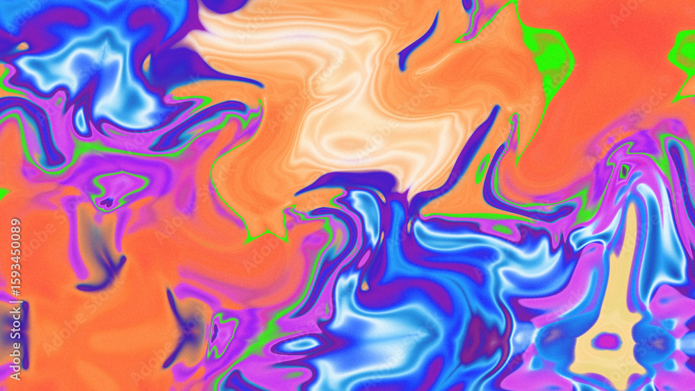 Fototapeta premium Fluid Marble Texture with Organic Flow, Abstract Liquid Pattern with Wavy Structure, Melted Surface Design with Soft Transitions, Psychedelic Swirl Texture with Marble Effect